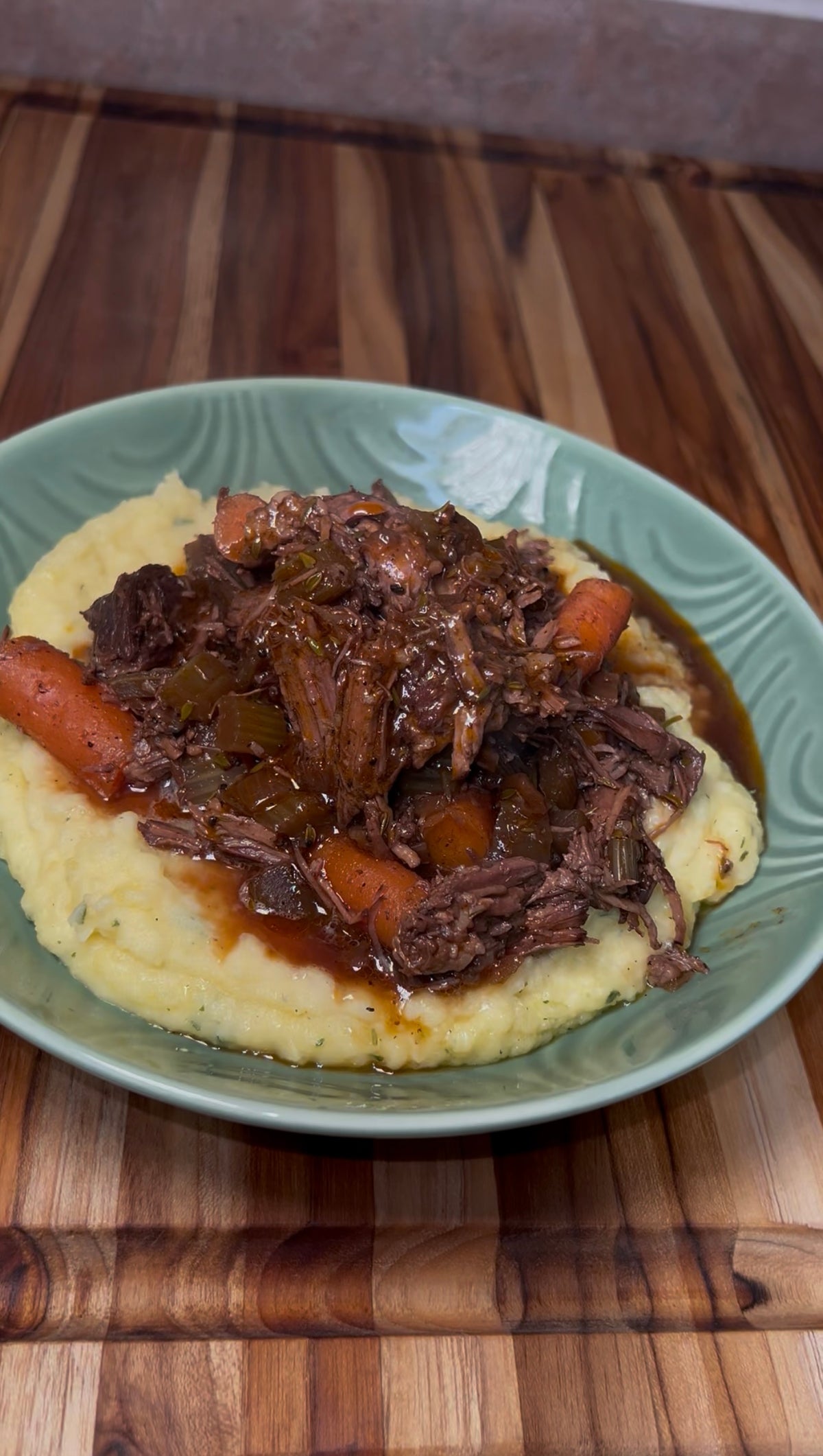 Pot Roast & Garlic Butter Mashed Potatoes